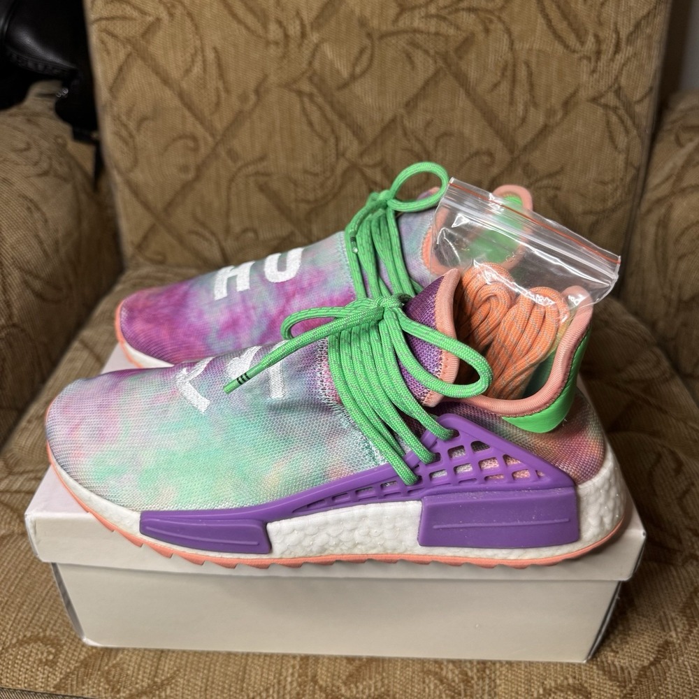 Pharrell x Adidas NMD Human Race Trail Holi Festival Size 8 Excellent W/Box!